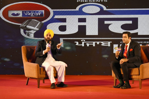 Bhagwant Maan In India News Conclave नवजोत सिंह सिद्धू बार-बार अपनी ही सरकार के खिलाफ बोलते हैं : भगवंत मान