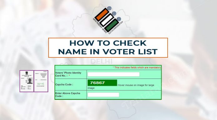 How Check Your Name In Voter List