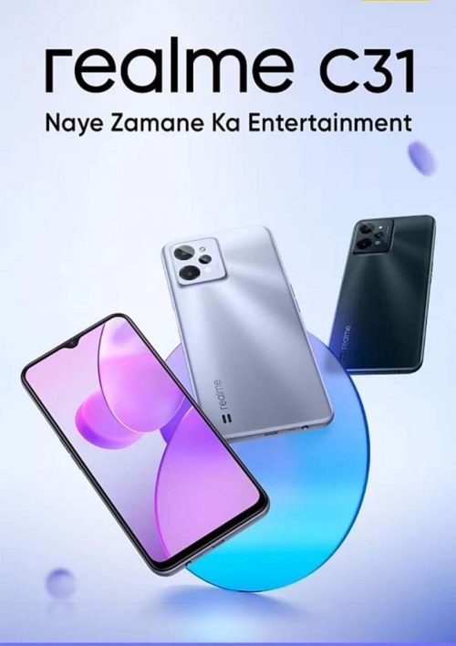 Realme C31 लॉन्च, 6.5″ स्क्रीन के साथ, Unisoc T612 चिपसेट, जानिए कीमत