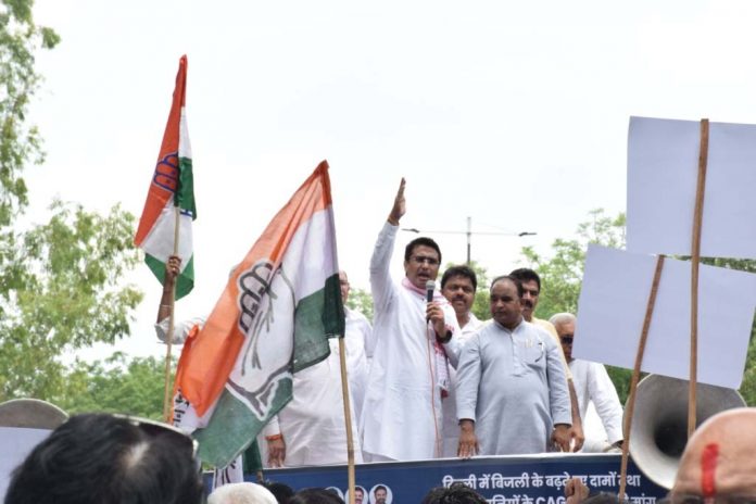 Delhi Congress protest