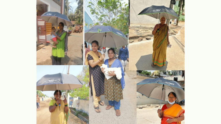 Hyderabad-Based IT Company Distributes Umbrellas to Voters to Beat the Heat