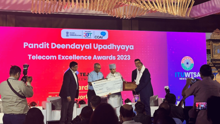 Tejas Networks wins Pandit Deendayal Upadhyaya Telecom Excellence Award from Government of India