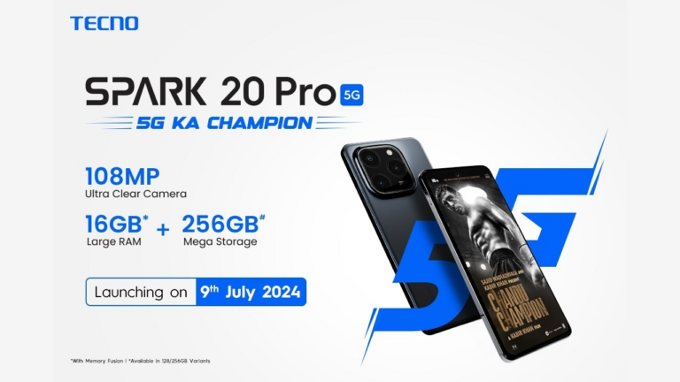 TECNO SPARK 20 Pro 5G: The Future-Ready Champion to launch on 9th July